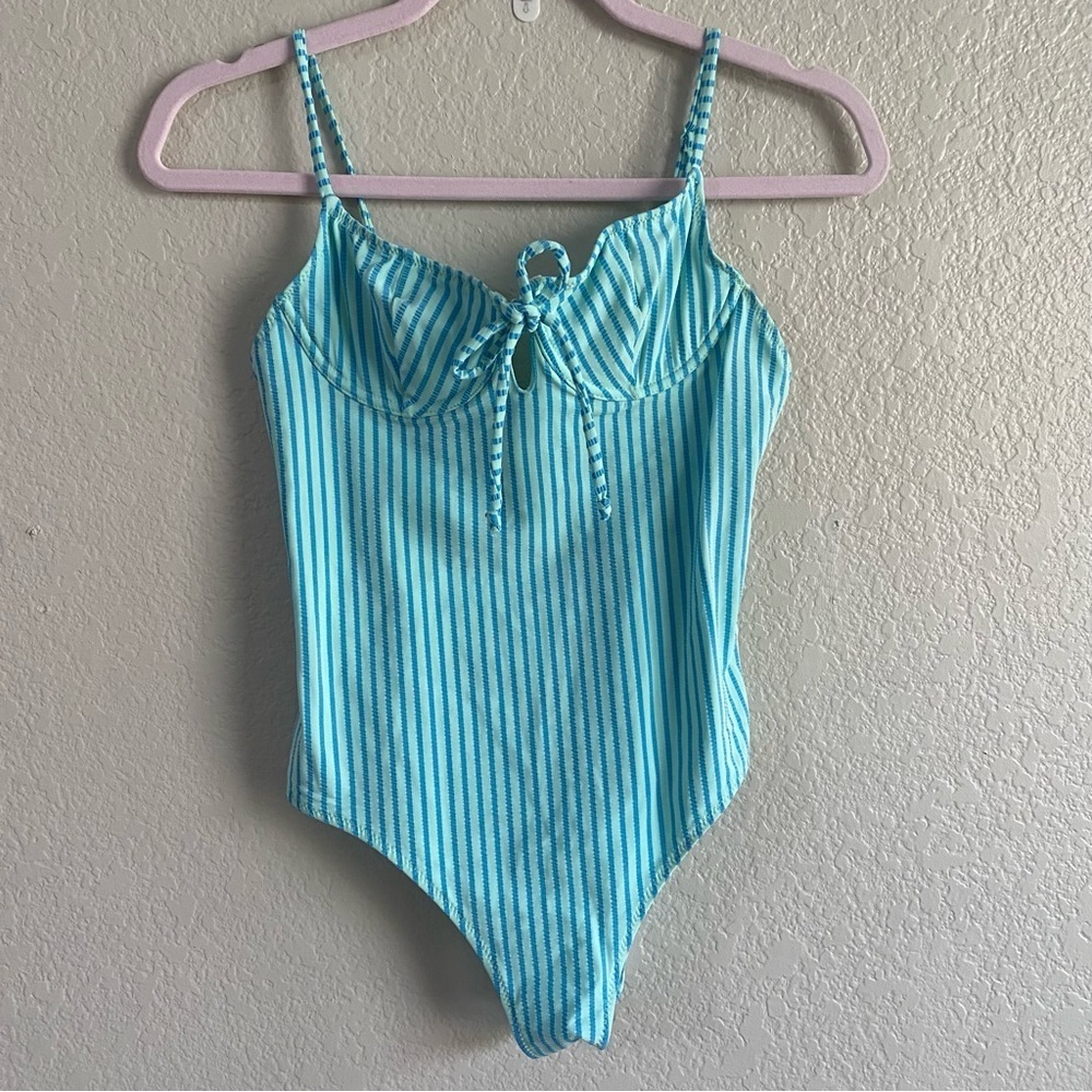 Zara Stripped One Piece Swim Suit